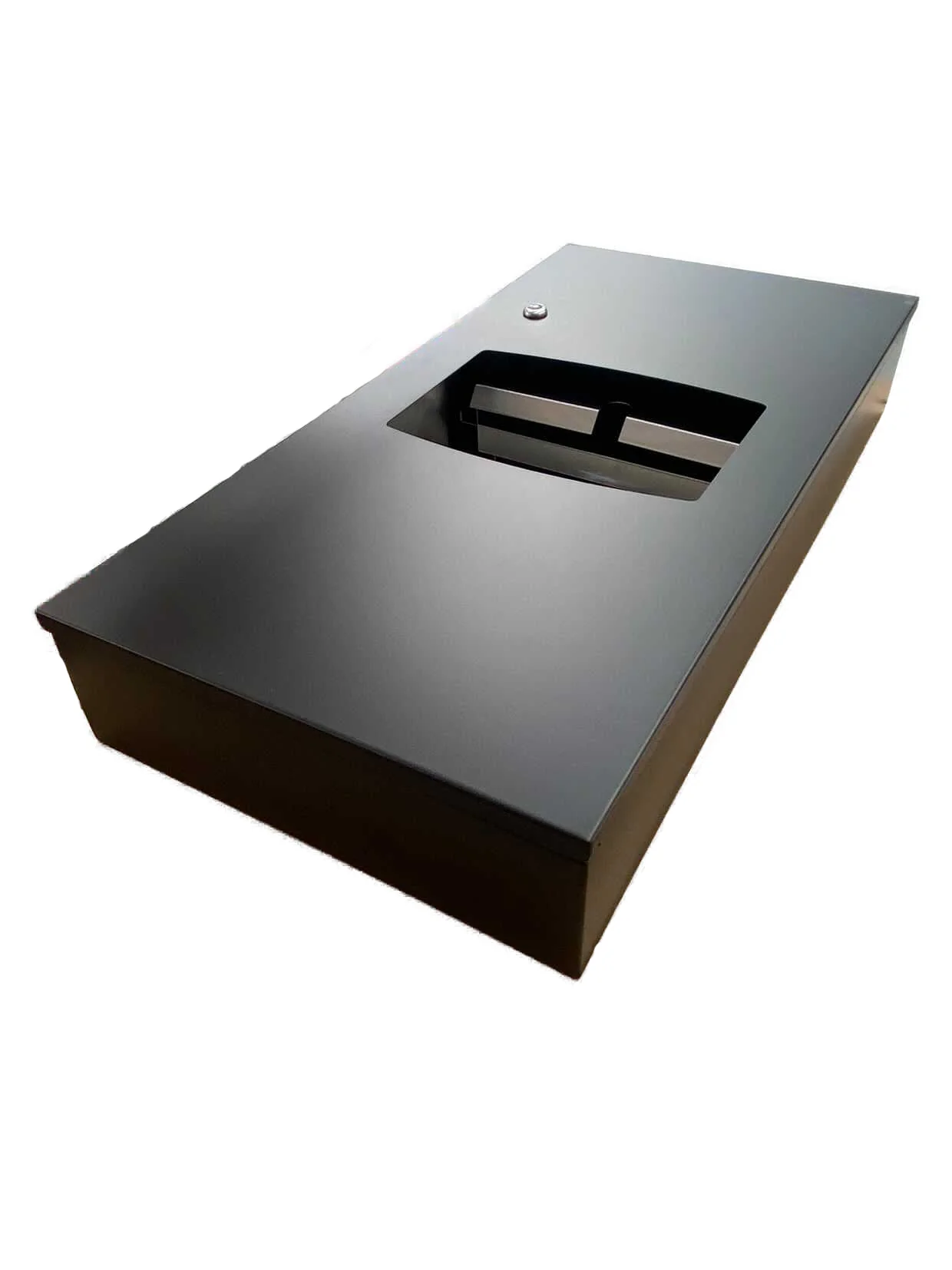 Paper Towel Dispenser & Waste Receptacle - Surface Mounted in Designer Black - Image 2