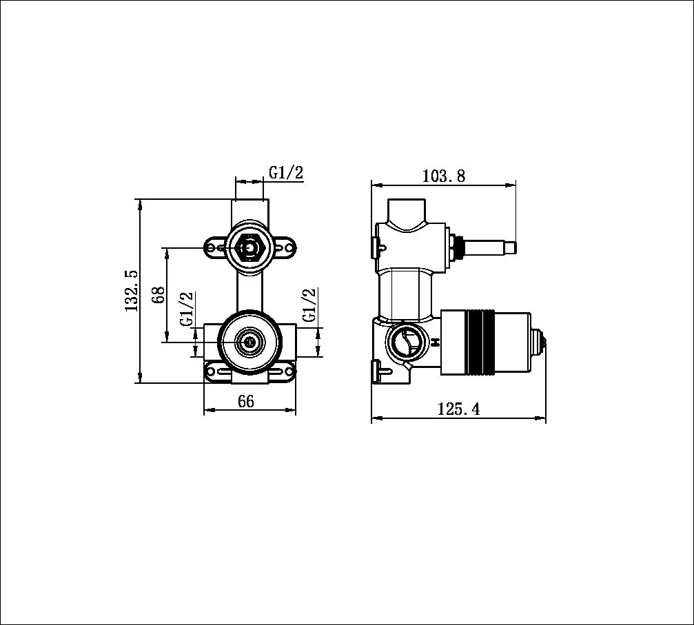 Premium 35mm Universal Shower Mixer With Divertor Body Only - Image 2