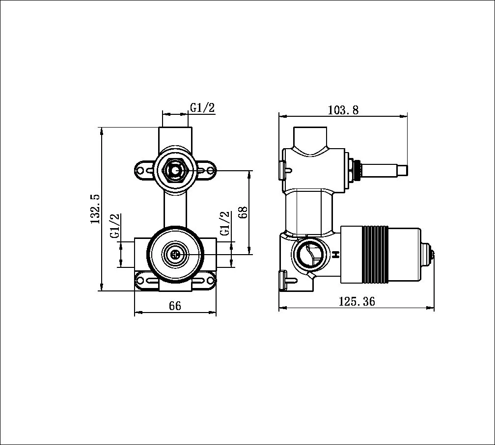 Project 35mm Universal Shower Mixer With Divertor Body Only - Image 2