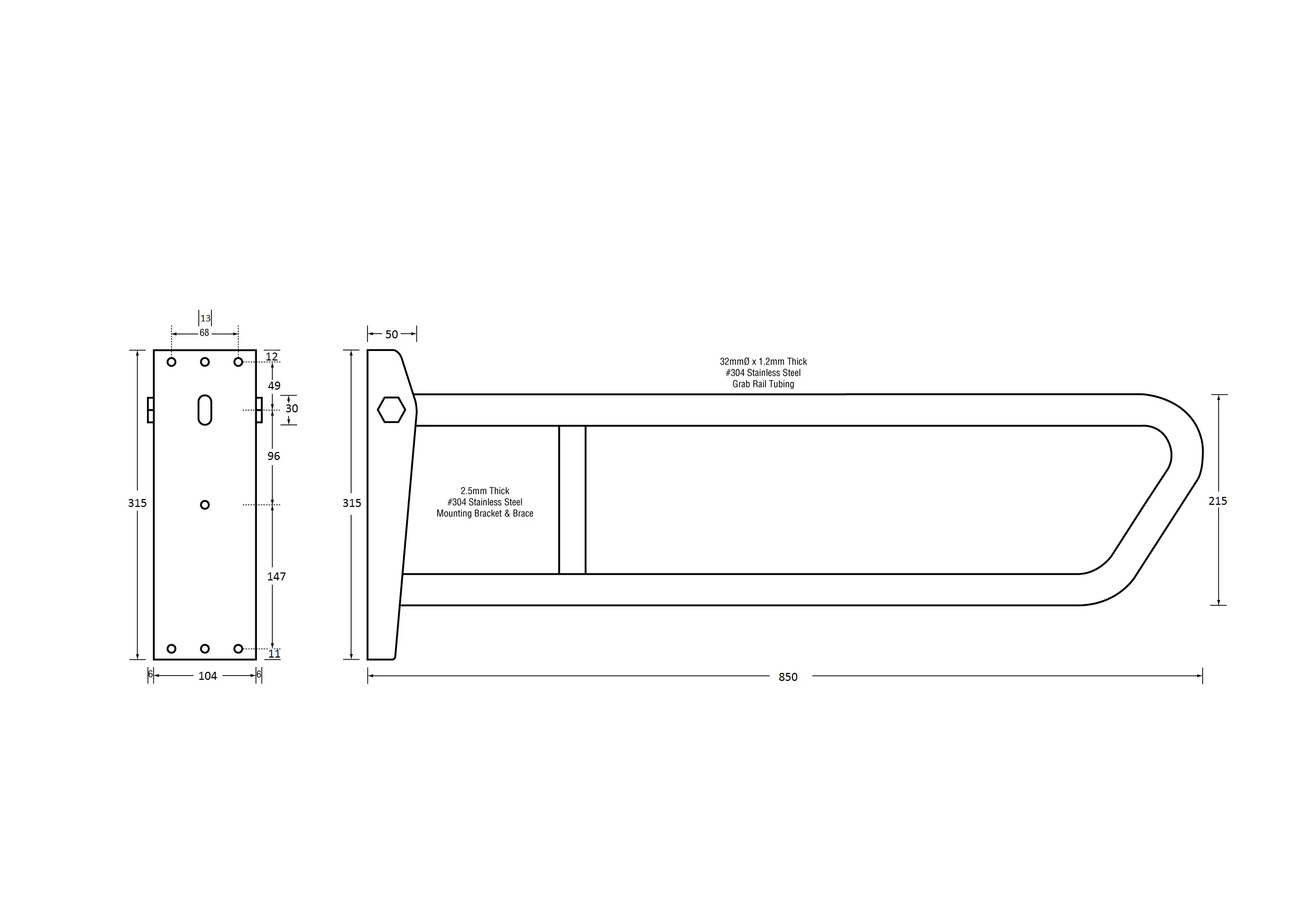 Pull Down Grab Rail - Image 2