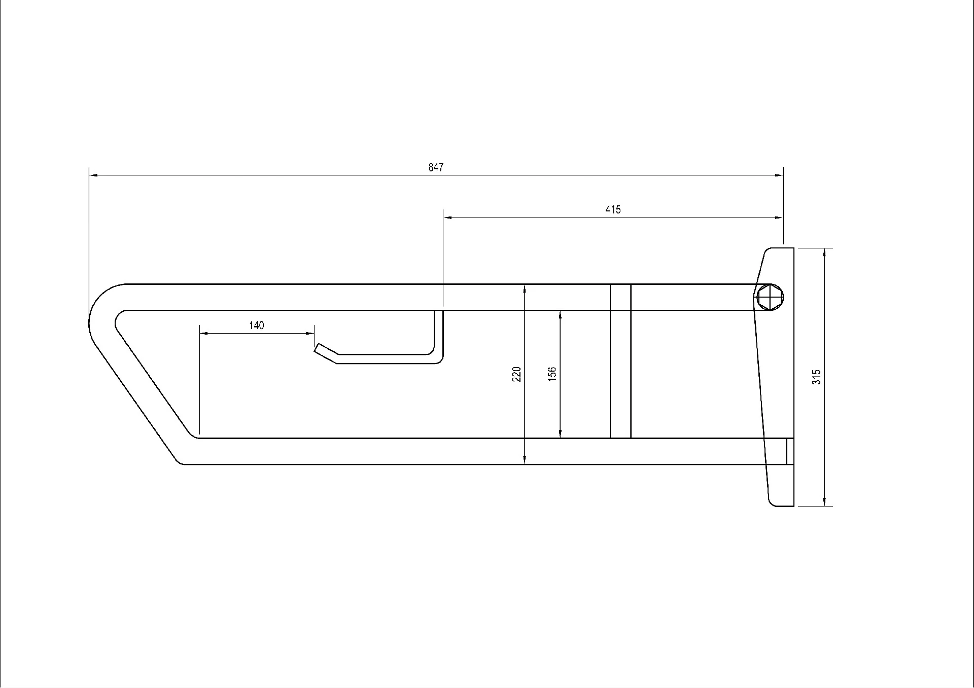 Pull Down Grab Rail with Toilet Roll Holder - Image 2