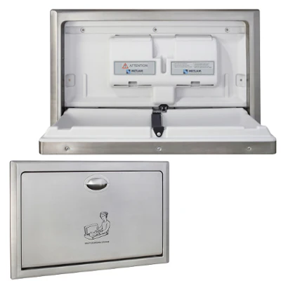 Recessed Horizontal Baby Change Station in Stainless Steel - Image 2