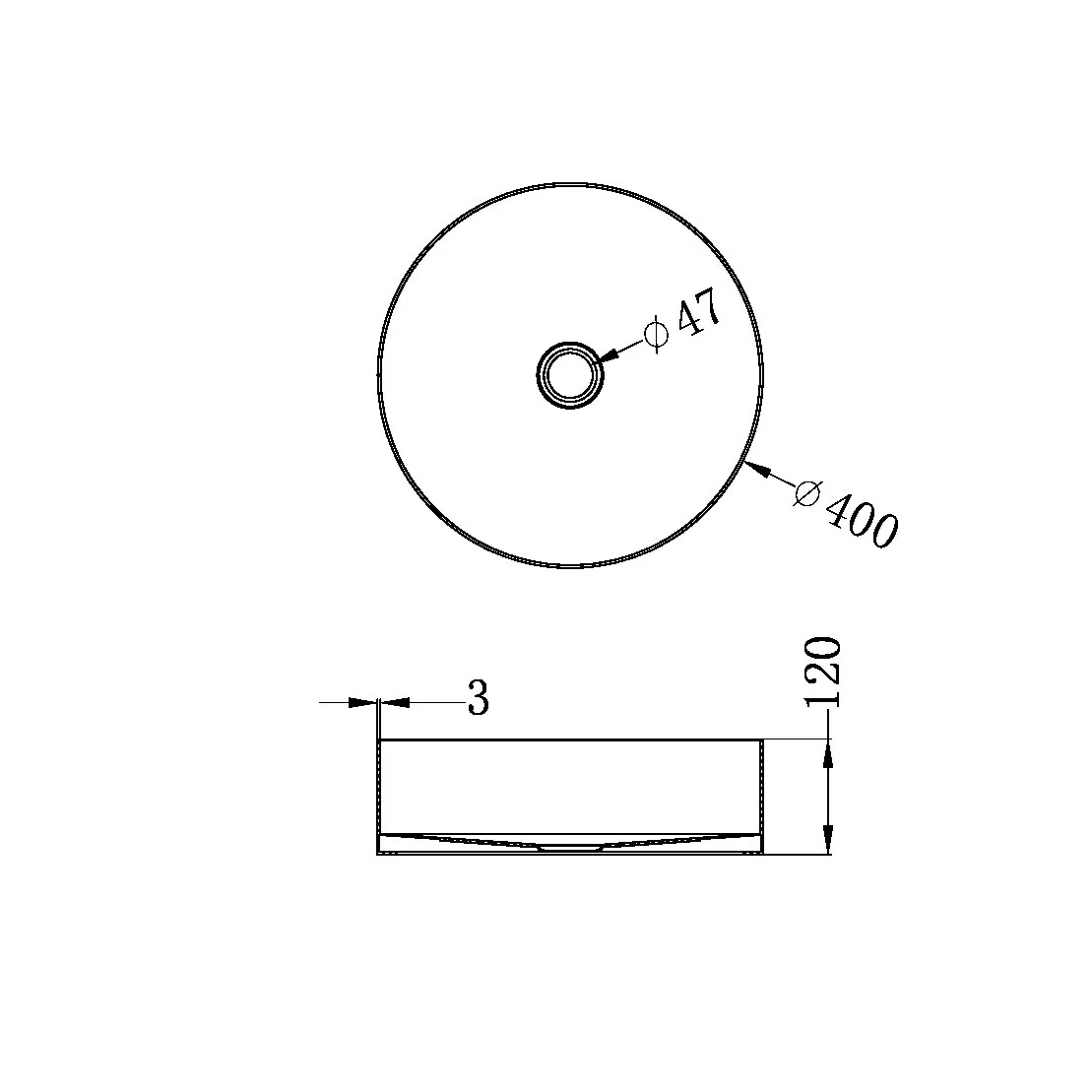 Round 400MM Stainless Steel Basin - Image 5