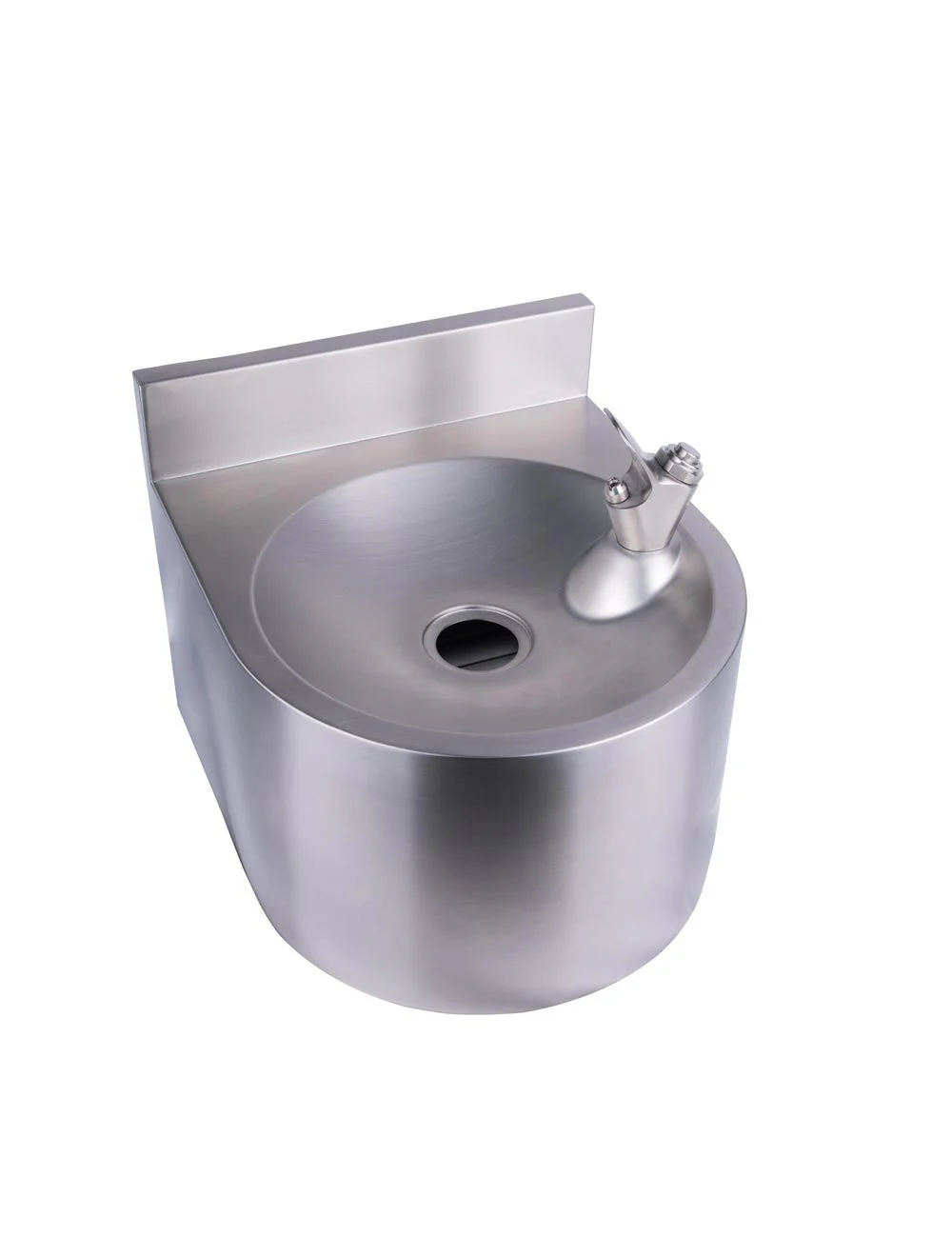 Round Wall Mounted Drinking Fountain with Bubbler Landing - Image 2