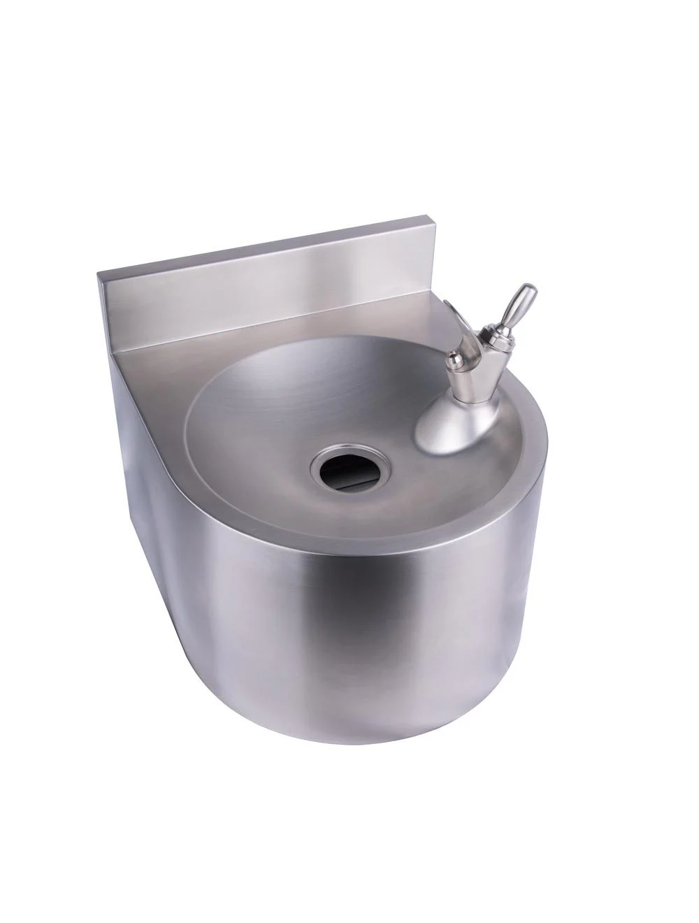 Round Wall Mounted Drinking Fountain with Bubbler Landing - Image 3