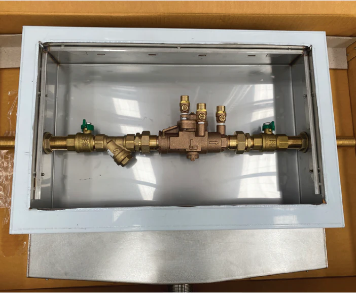 RPZ Single Valve with Stainless Steel Recessed Cabinet - SCABR - Image 4