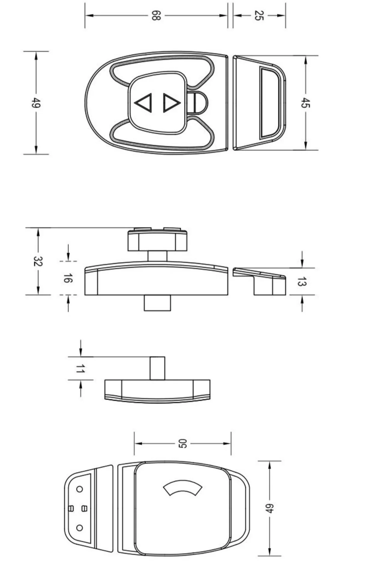 Sera Slide Lock & Indicator Set in Designer Black - Image 2