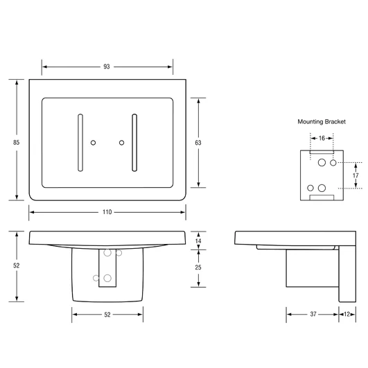 Soap Dish with Drain in Satin Stainless Steel 110mmW x 52mmH x 85mmD - Image 2