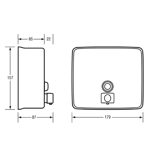 Square Button Pump Soap Dispenser in Satin Stainless Steel - Image 2