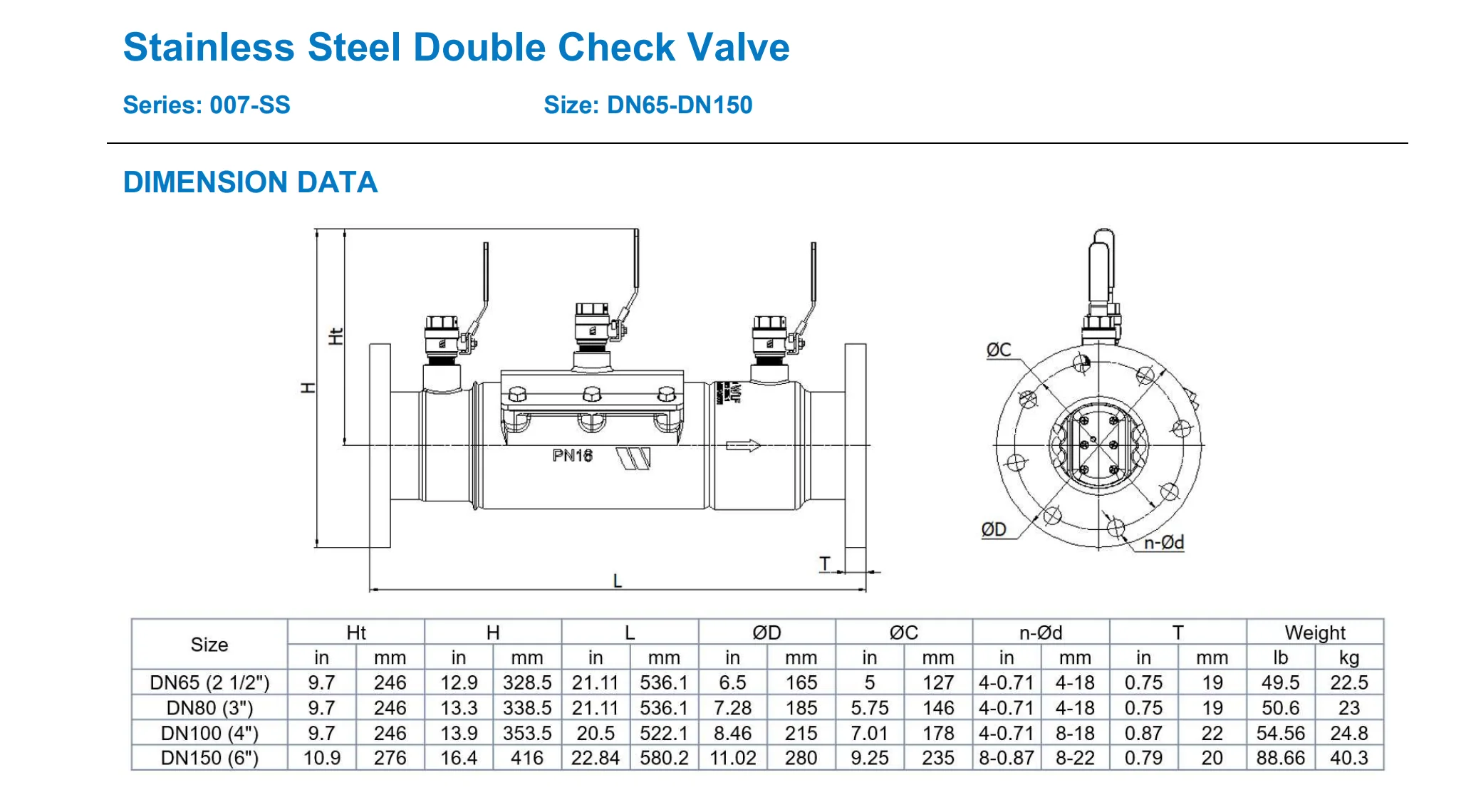 Stainless Steel Double Check Valve  - Device Only - Image 2