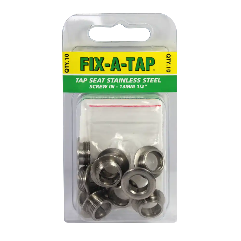 Stainless Steel Tap Seat – Screw In 13mm Pack of 10 - Image 2