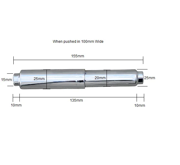 Toilet Roll Roller - Bright Chrome ABS - Image 2