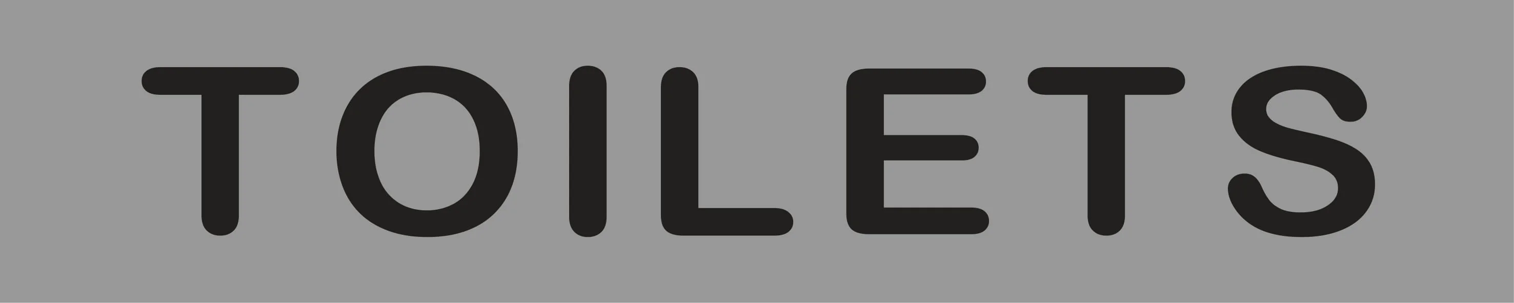 Toilets Sign 375mmW x 75mmH - Image 3