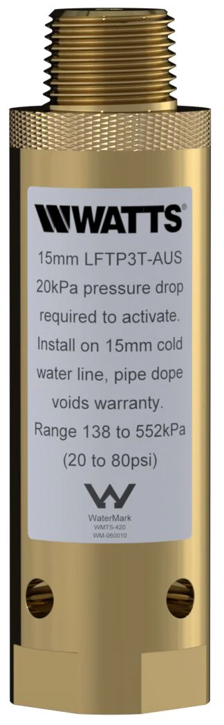 Trap Primer Valve for Floor Drains – 15mm Lead-Free Brass, Pressure-Activated, Vacuum Breaker Ports - Image 2