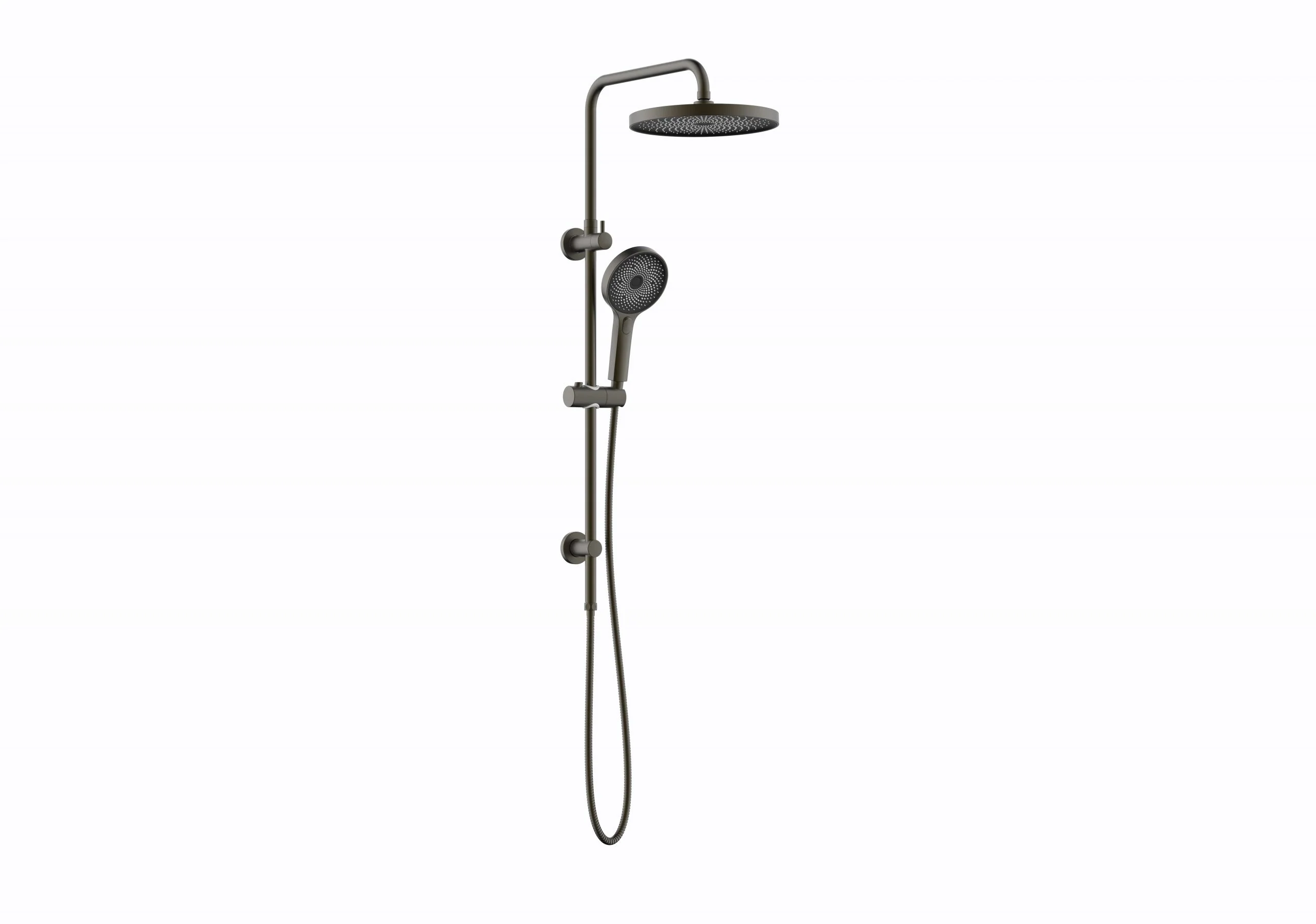 Twin Shower with Rail — 260mm Bush Head, 741 Nozzles, Diverter, 5 Finishes, Lifetime Warranty | T7808 - Image 5