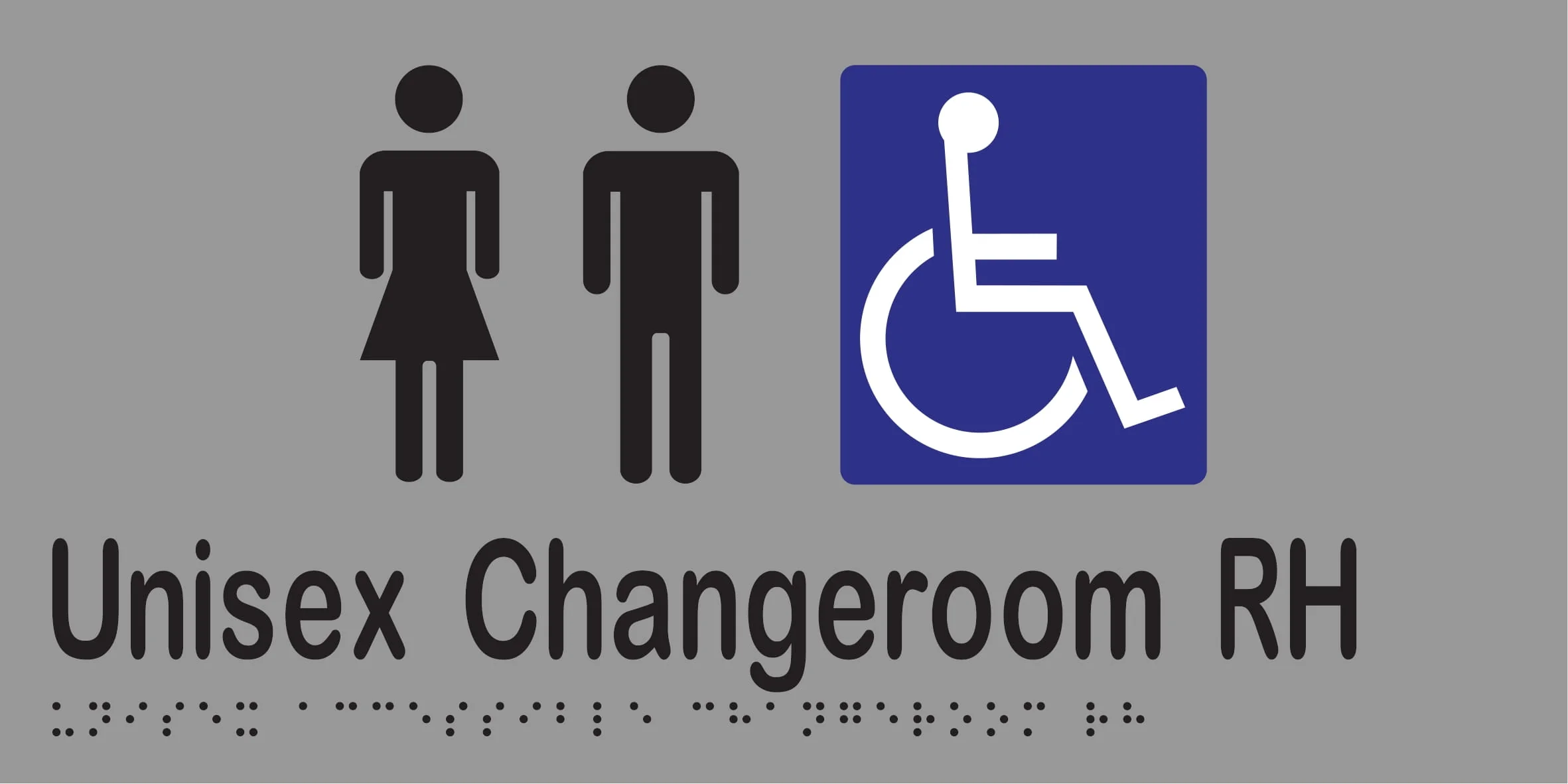 Unisex Accessible Changeroom RH Braille 300mmW x 150mmH - Image 3