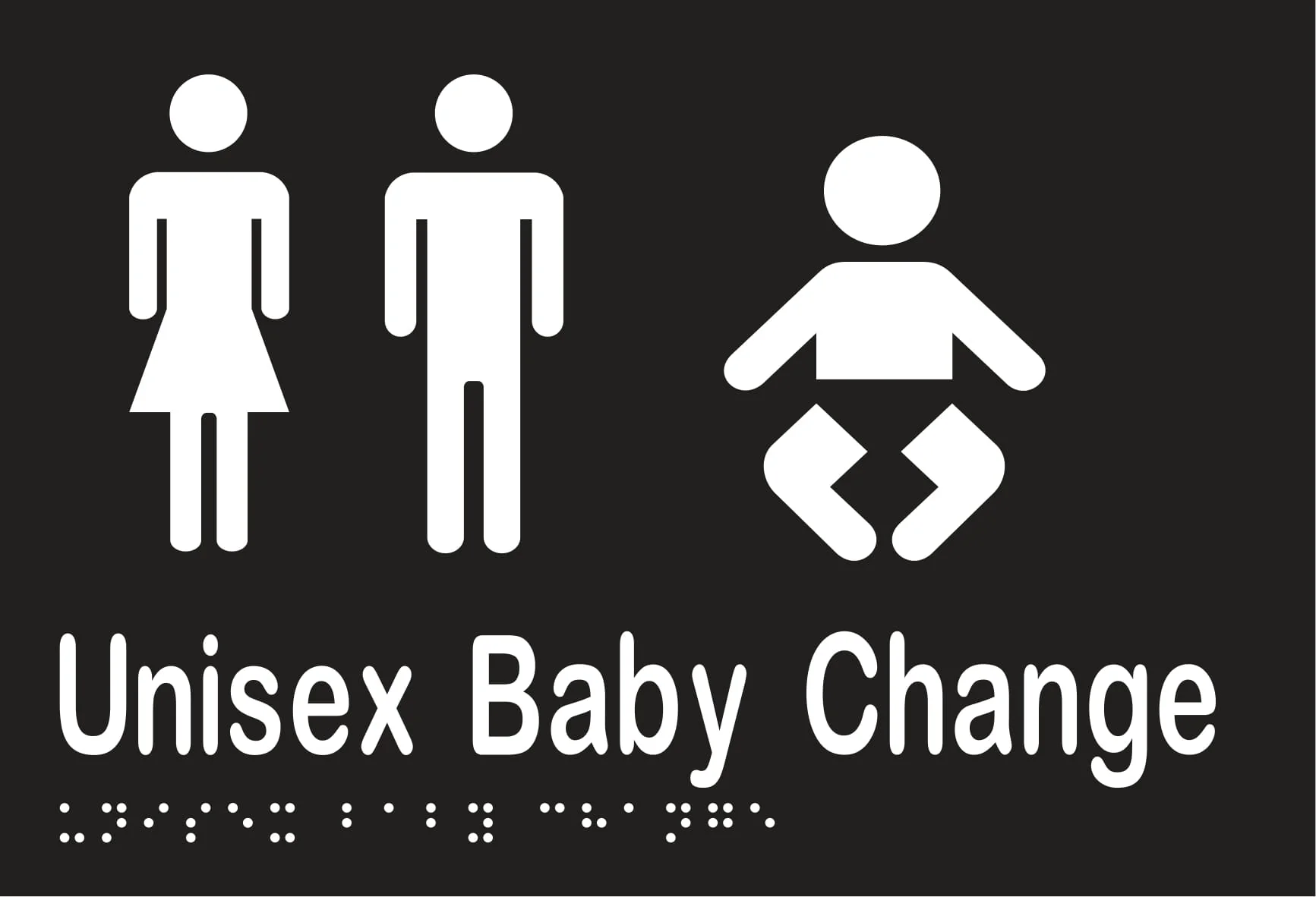 Unisex Baby Change Braille 220mmW x 150mmH - Image 2