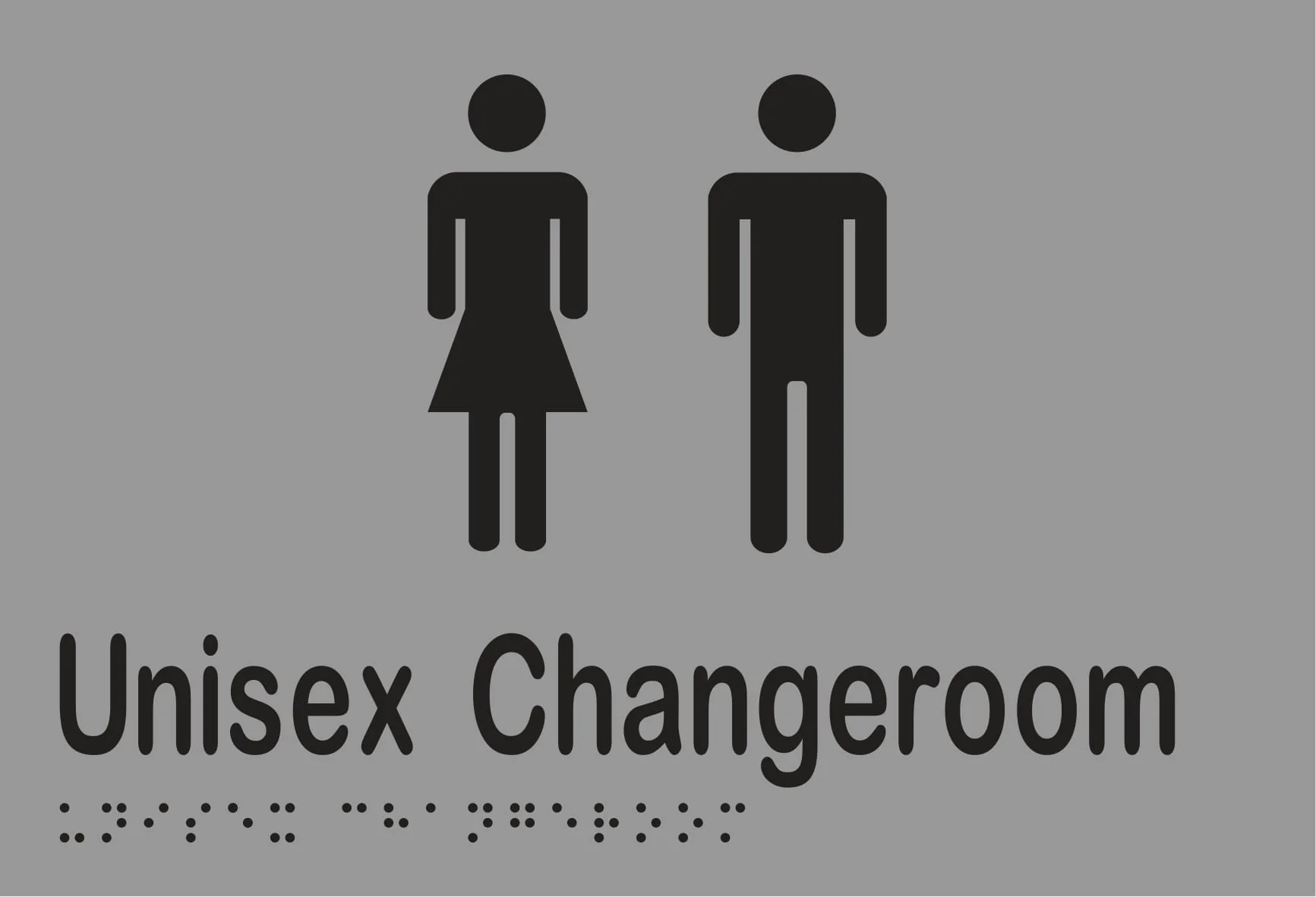 Unisex Changeroom Braille 220mmW x 150mmH - Image 3