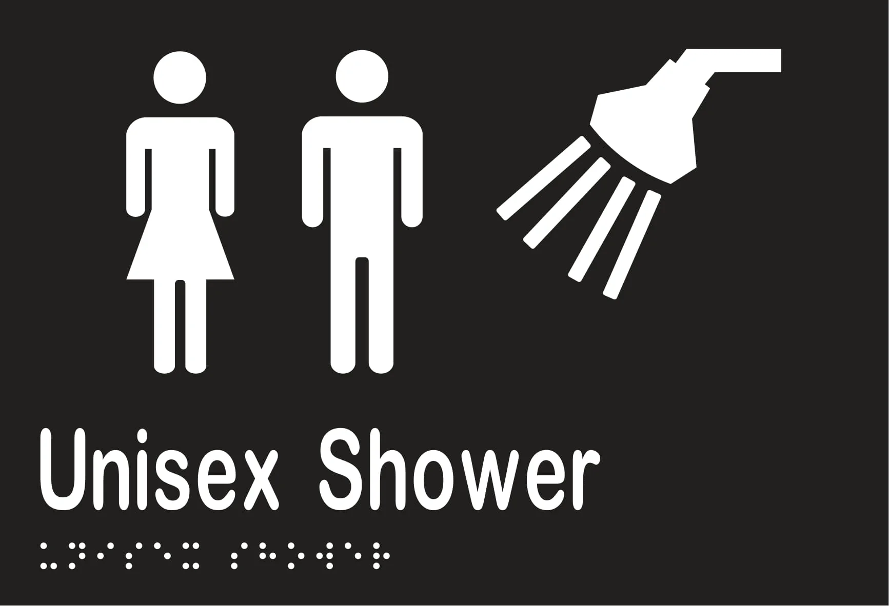 Unisex Shower Braille 220mmW x 150mmH - Image 2