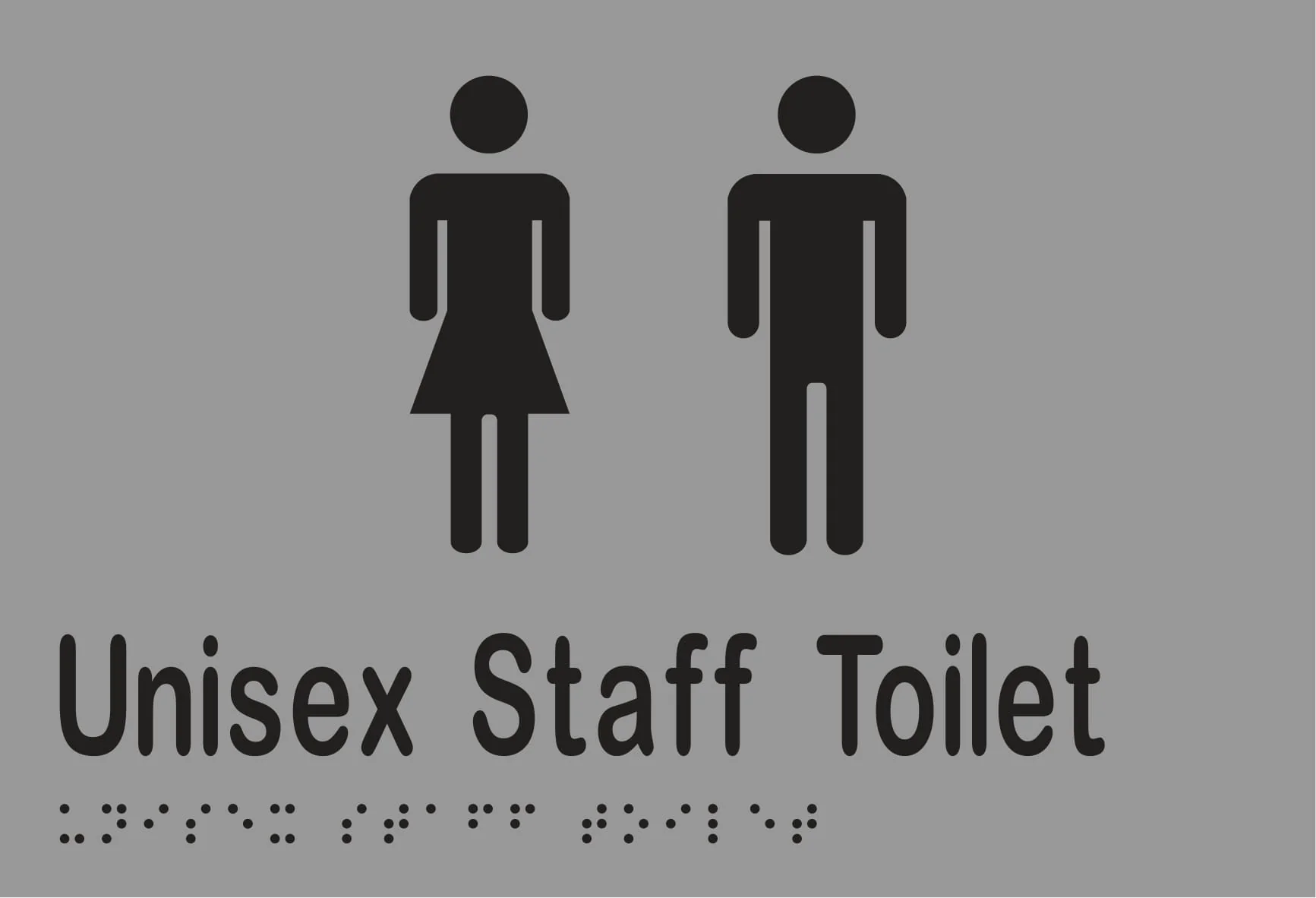 Unisex Staff Toilet Braille 220mmW x 150mmH - Image 2