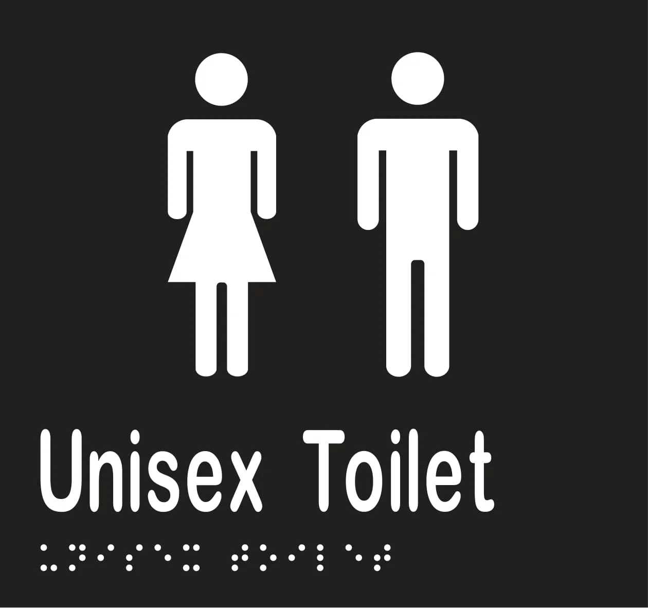 Unisex Toilet Braille 160mmW x 150mmH - Image 2