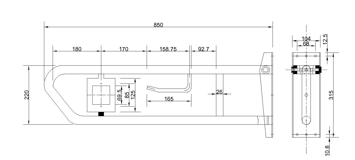 Universal Pull Down Grab Rail with Nurse Call Facility and Toilet Roll Holder - Image 3