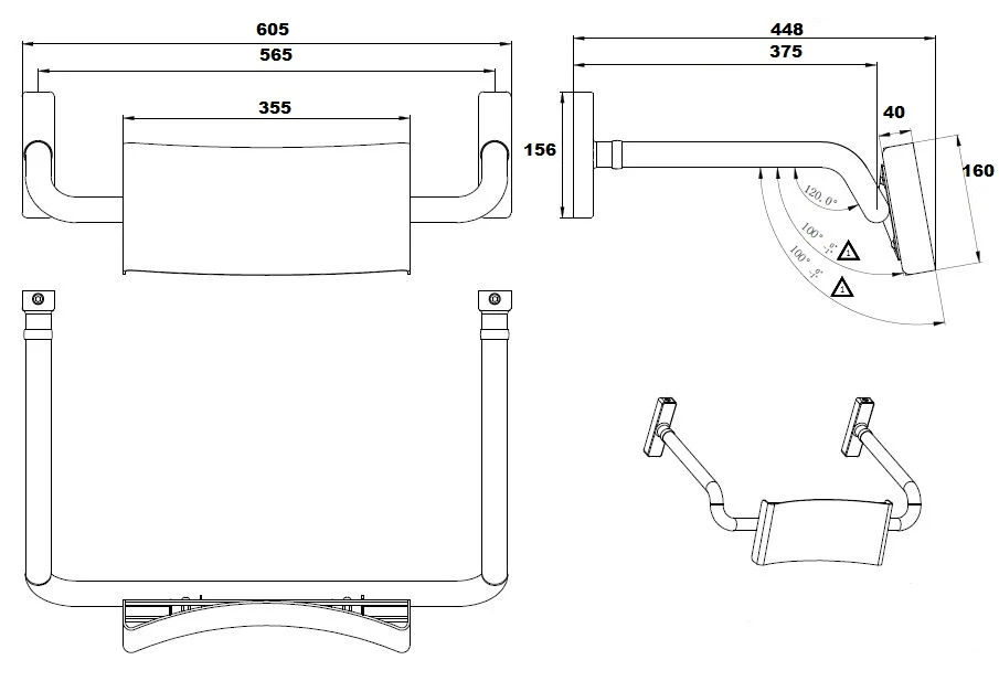 Vandal Proof Curved Backrest - Image 2