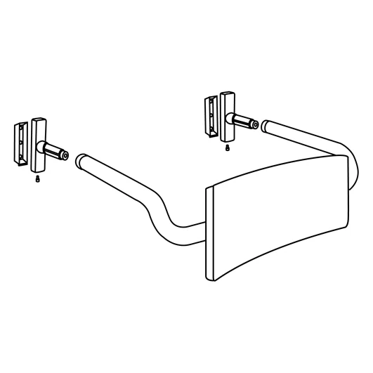 Vandal Proof Curved Backrest in Antimicrobial - Image 2
