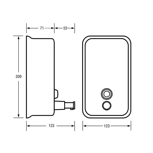 Vertical Soap Dispenser in Powder Coat White - Image 3