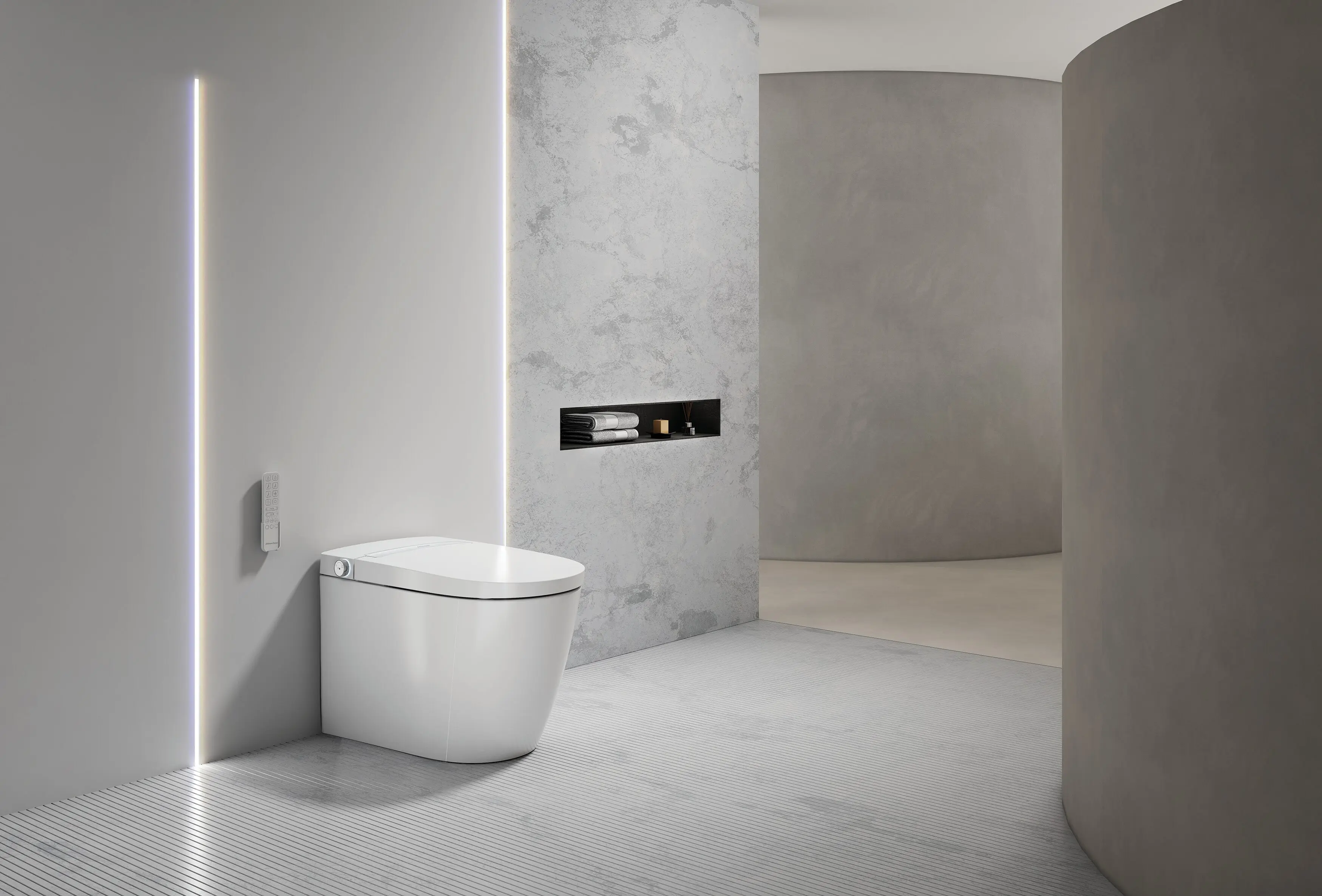 Wall Faced Rimless Smart Toilet Suite with Bidet, Heated Seat, UV Sterilisation & Warm Air Dryer — WELS 4 Star - Image 3