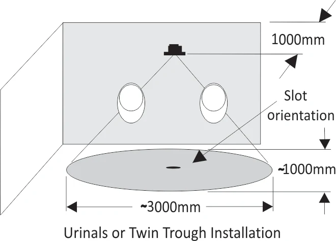 Ceiling Mounted Urinal Sensor Kit - Includes Mains Power Adaptor - Image 3