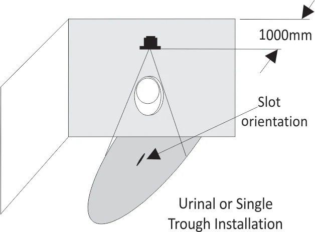 Ceiling Mounted Urinal Sensor Kit - Includes Mains Power Adaptor - Image 4