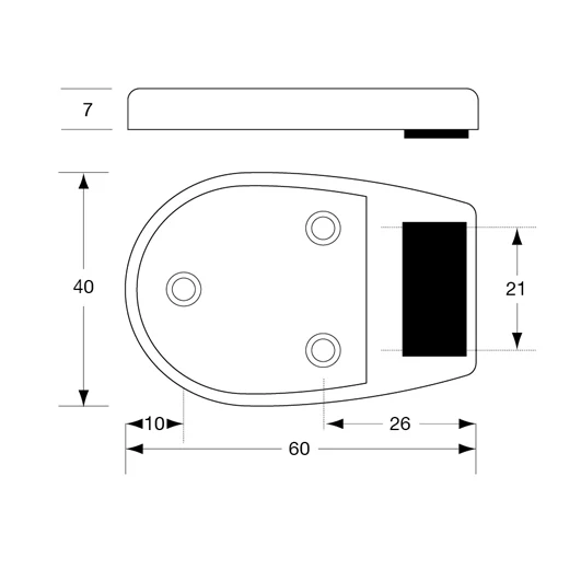 Xcel Series Door Bumper in Antimicrobial - Image 2