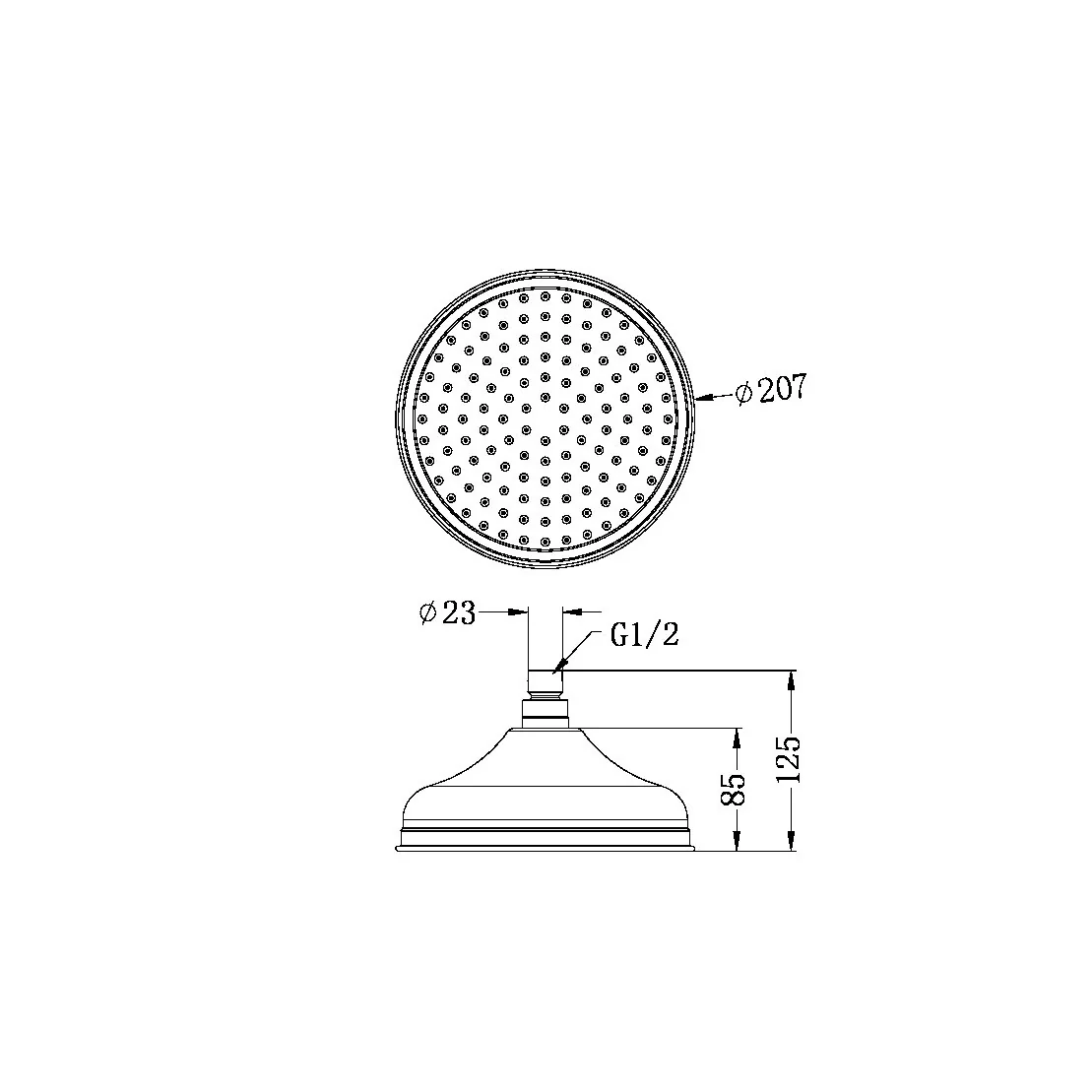 York 200mm Shower Head - Image 10