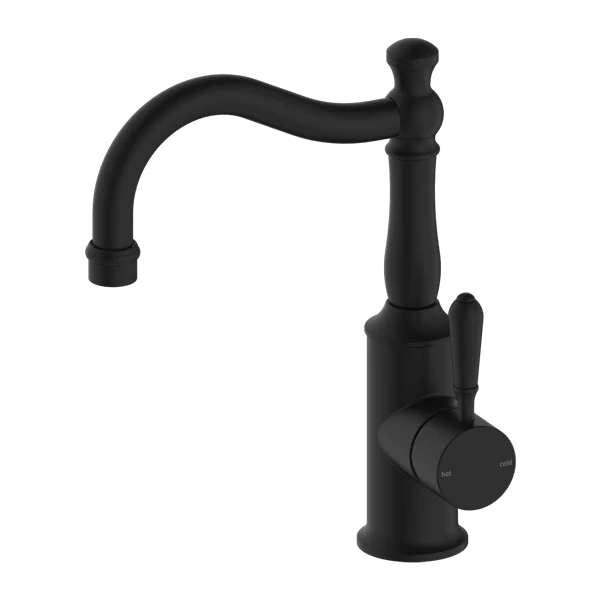 York Basin Mixer Hook Spout With Metal Lever - Image 3