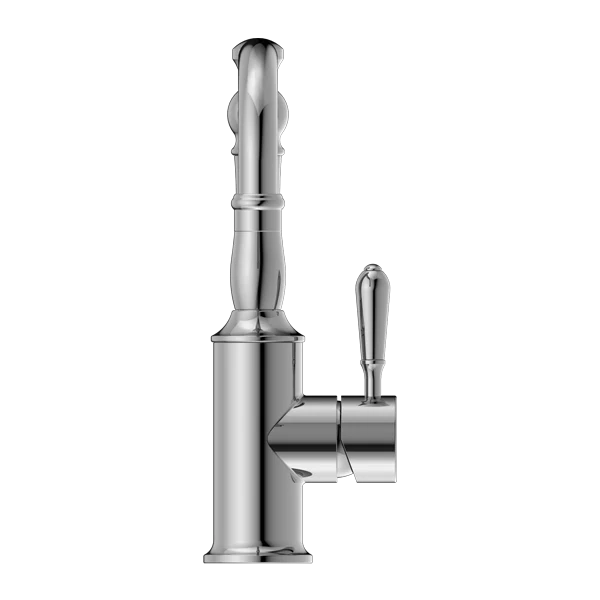 York Basin Mixer Hook Spout With Metal Lever - Image 4