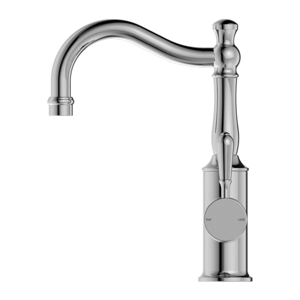 York Basin Mixer Hook Spout With Metal Lever - Image 5