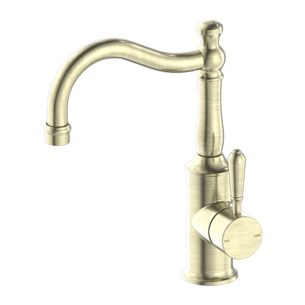 York Basin Mixer Hook Spout With Metal Lever - Image 9