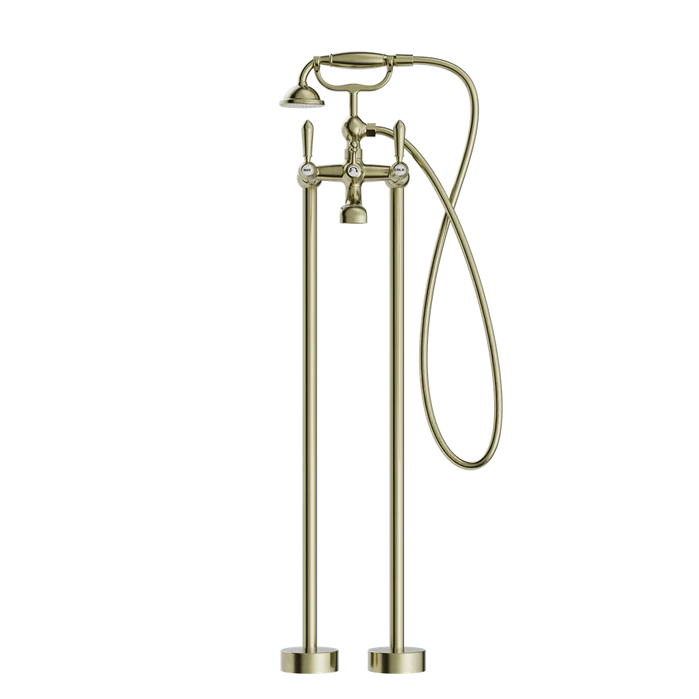 York Freestanding Bath Mixer with Metal Hand Shower - Image 4