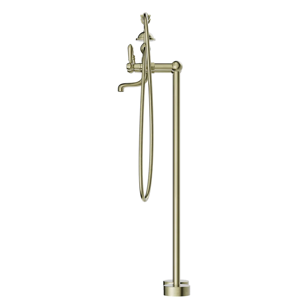 York Freestanding Bath Mixer with Metal Hand Shower - Image 5