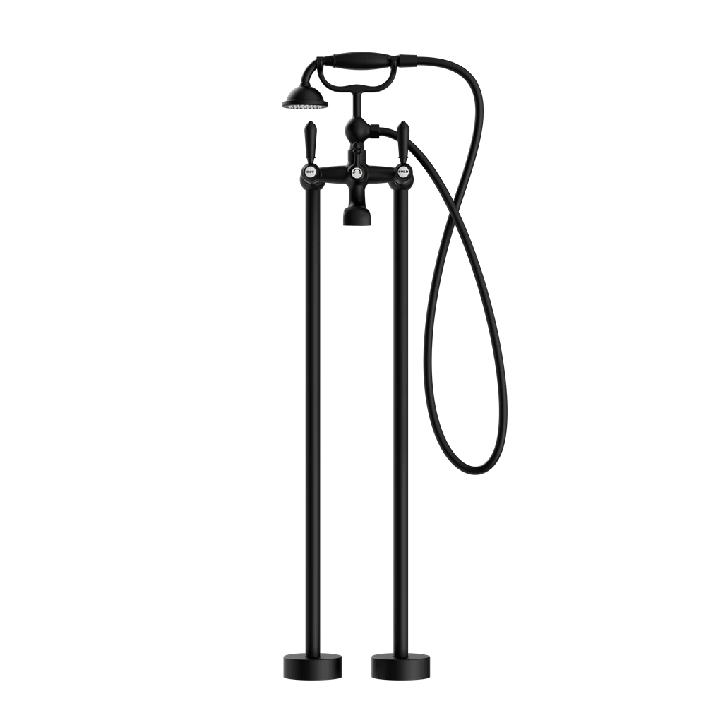 York Freestanding Bath Mixer with Metal Hand Shower - Image 8