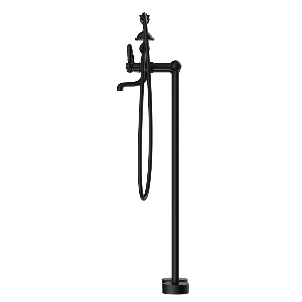 York Freestanding Bath Mixer with Metal Hand Shower - Image 9