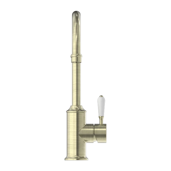 York Kitchen Mixer Gooseneck With White Porcelain Lever - Image 5