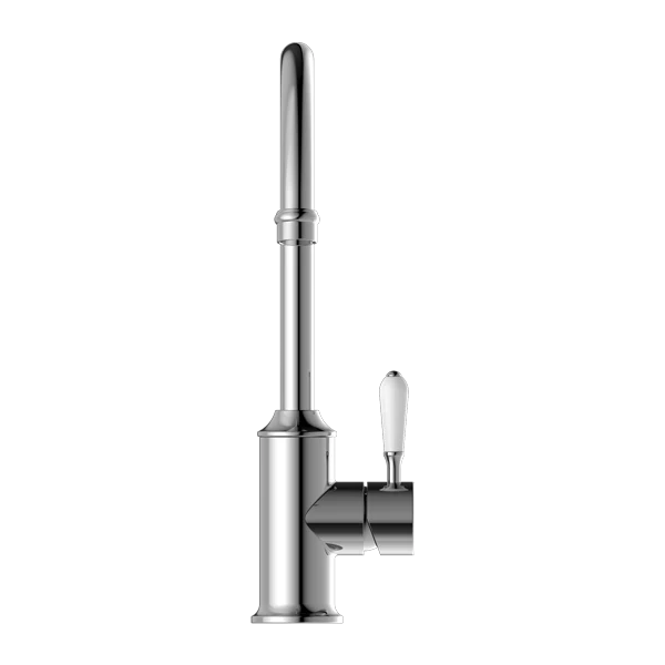 York Kitchen Mixer Gooseneck With White Porcelain Lever - Image 8