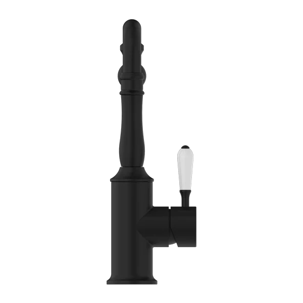 York Kitchen Mixer Hook Spout With White Porcelain Lever - Image 5