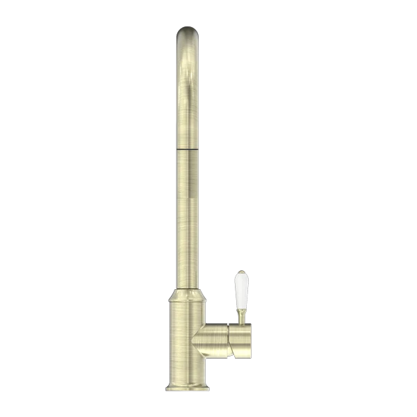 York Pull Out Sink Mixer With Veggie Spray Function With White Porcelain Lever - Image 5