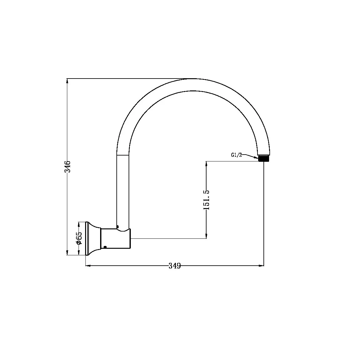 York Shower Arm - Image 10