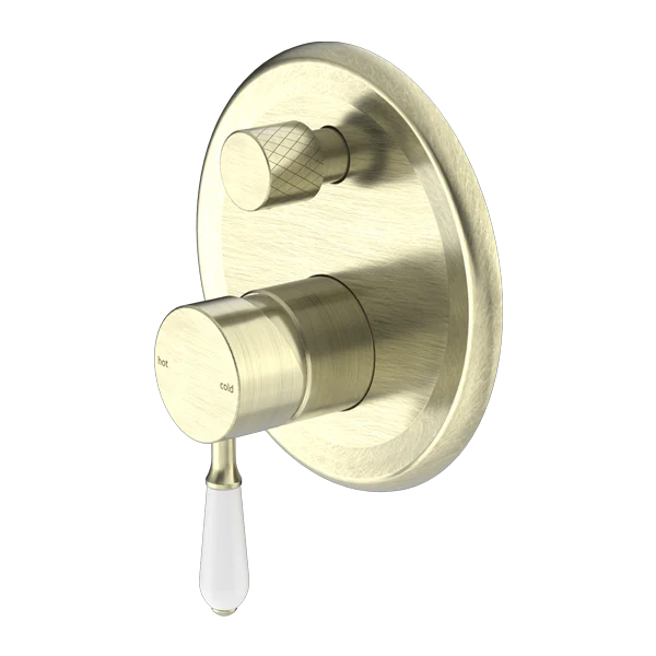 York Shower Mixer With Divertor With Porcelain Lever - Image 10