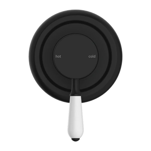 York Shower Mixer With White Porcelain Lever - Image 2