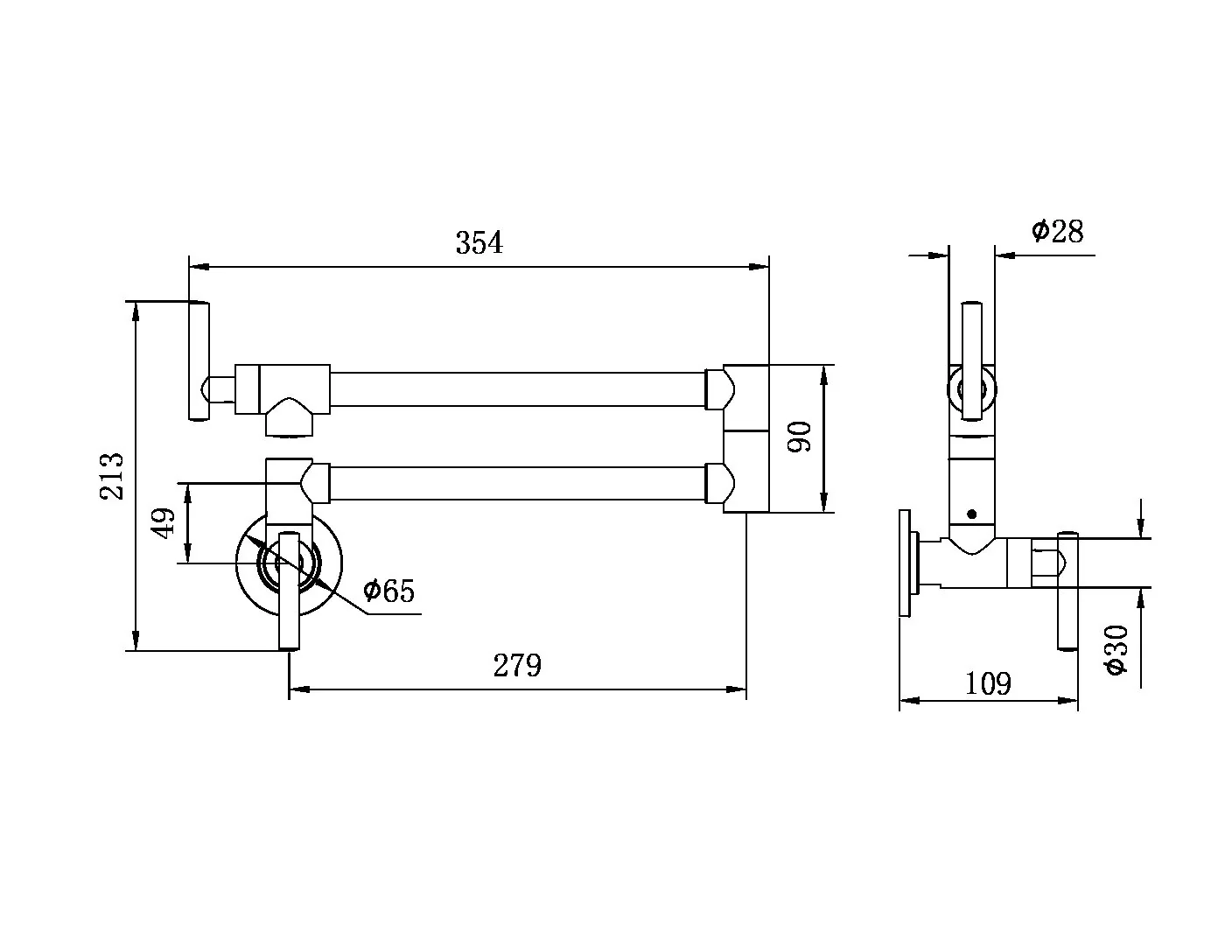 ZEN 316l Stainless Steel Pot Filler Bn - Image 9